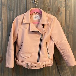 Zara moto biker jacket faux leather
